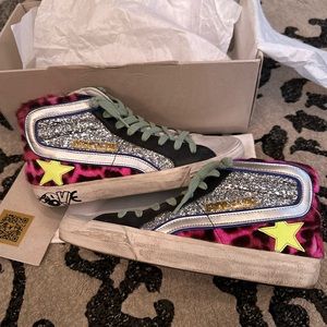 Golden Goose Zebra Slides size 36